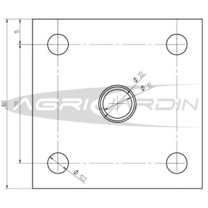 PAIRE DE ADAPTATEURS POUR MOTOBINEUSE HONDA / PUBERT