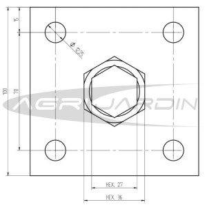 PAIRE DE ADAPTATEURS POUR MOTOBINESUS GRILLO 1100 / 3500