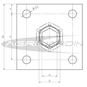 PAIRE DE ADAPTATEURS POUR MOTOBINEUSE STANDART