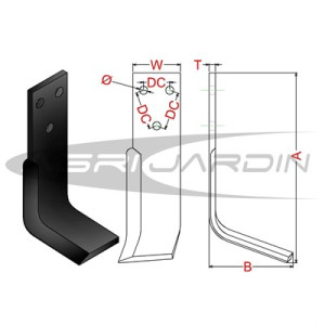 COUTEAU DE FRAISE POUR ROTAVATOR GALUCHO