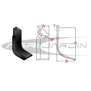 COUTEAU DE FRAISE POUR ROTAVATOR GRILLO, BCS