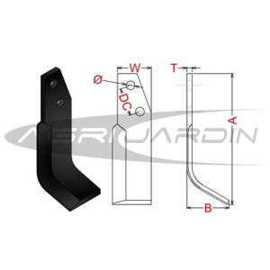 COUTEAU DE FRAISE POUR ROTAVATOR LANDER S-12