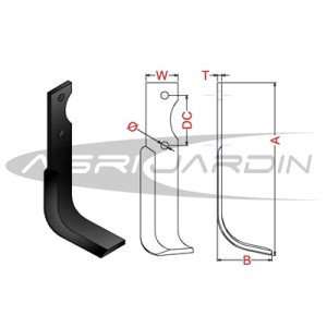 COUTEAU DE FRAISE POUR MOTOCULTEUR SEP, BCS, CARRARO, GRILLO, LAMPACRECIA