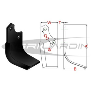 COUTEAU DE FRAISE POUR ROTAVATOR ORTOLAN