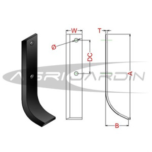 COUTEAU DE FRAISE POUR MOTOCULTEUR HONDA F-810