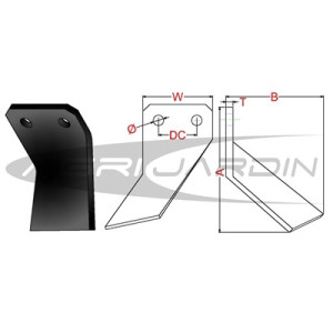 COUTEAU DE FRAISE POUR ROTAVATOR FORIGO G-35