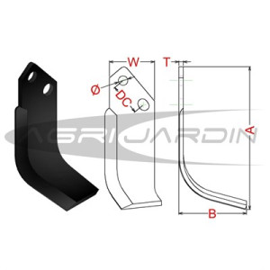 COUTEAU DE FRAISE POUR ROTAVATOR ORTOLAN