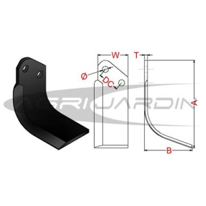 COUTEAU DE FRAISE POUR ROTAVATOR PASQUALI 913