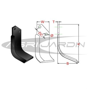 COUTEAU DE FRAISE POUR ROTAVATOR GRILLO, B.C.S