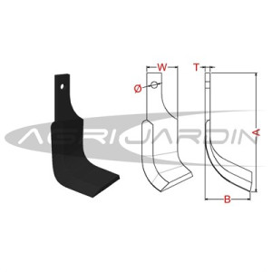 COUTEAU DE FRAISE ROTAVATOR KUBOTA