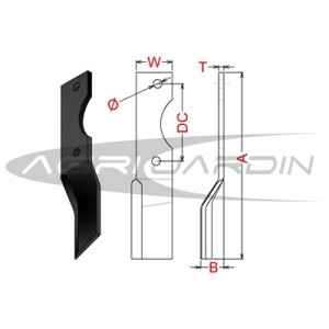 COUTEAU DE FRAISE POUR ROTAVATOR ALPEGO