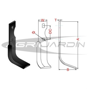 COUTEAU DE FRAISE POUR MOTOCULTEUR CARRARO, BCS