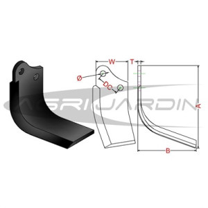 COUTEAU DE FRAISE POUR ROTAVATOR FORIGO