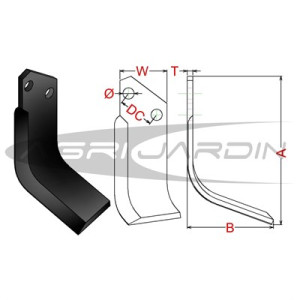 COUTEAU DE FRAISE POUR ROTAVATOR HERCULANO