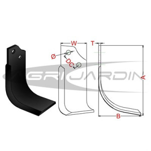 COUTEAU DE FRAISE POUR ROTAVATOR MASCHIO