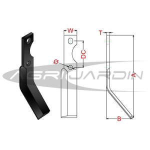 COUTEAU DE FRAISE POUR ROTAVATOR SIMON