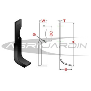 COUTEAU DE FRAISE POUR MOTOCULTEUR BERTOLINI