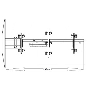 JEU DE FRAISES MOTOBINEUSE AXE HEXAGONAL 23MM Ø290MM