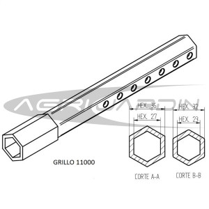 PAIRE DE MOYEUX DÉPLAÇABLES POUR MOTOCULTEUR STANDART HEXAGONAL 27MM