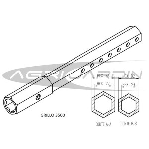 PAIRE DE MOYEUX DÉPLAÇABLES POUR MOTOCULTEUR STANDART HEXAGONAL 27MM