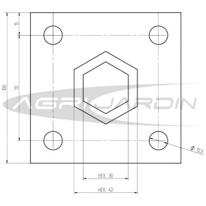 PAIRE DE ADAPTATEURS POUR MOTOCULTEUR HONDA F810