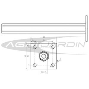 PAIRE DE MOYEUX FIXES POUR MOTOCULTEUR STANDART HEXAGONAL 27MM