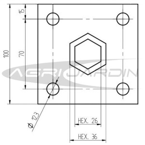 PAIRE DE MOYEUX FIXES POUR MOTOCULTEUR HONDA F720