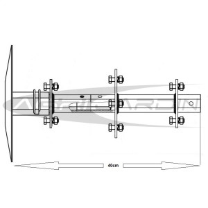 JEU DE FRAISES MOTOBINEUSE AXE HEXAGONAL 23MM Ø340MM