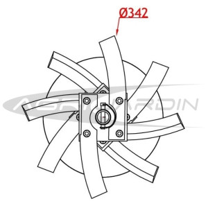 JEU DE FRAISES MOTOBINEUSE ROND 25MM Ø290MM