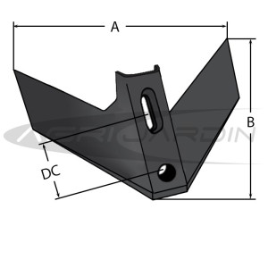 SOC À AILETTE POUR CULTIVATEUR 320MM