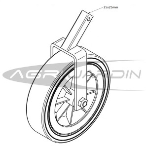 ROUE TRANSPORT AVANT POUR MOTOBINEUSE BERTOLINI 215