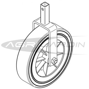 ROUE TRANSPORT AVANT POUR MOTOBINEUSE EMAK