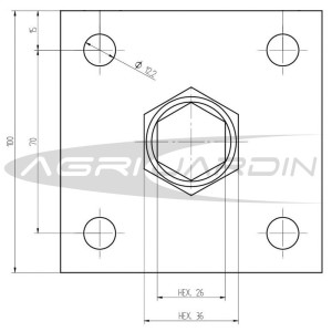 PAIRE DE ADAPTATEURS POUR MOTOBINEUSE HONDA