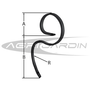 DENT POUR VIBROCULTEUR 45x12MMM(1 TROU)