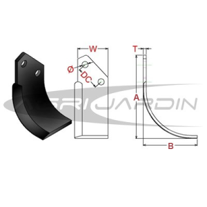 COUTEAUX DE FRAISE POUR ROTAVATOR JOPER