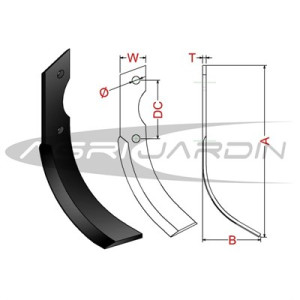 COUTEAU DE FRAISE POUR MOTOBINEUSE HONDA, ISEKI, YANMAR, KUBOTA