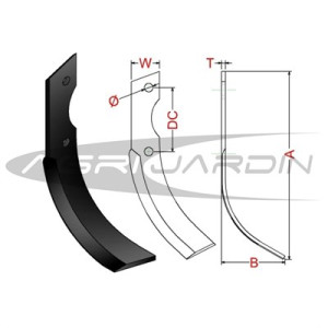 COUTEAU DE FRAISE POUR MOTOCULTEUR HONDA, YANMAR, ISEKI, KUBOTA