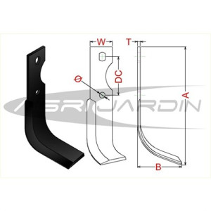 COUTEAU DE FRAISE POUR MOTOBINEUSE MOLLON, TRUSS, ALFA