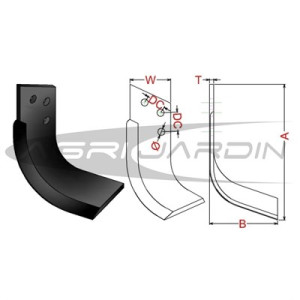 COUTEAU DE FRAISE ROTAVATOR AGRIA 2700 / LEVANTE