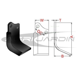 COUTEAU DE FRAISE ROTAVATOR AGRIA 7000M/6623/6624