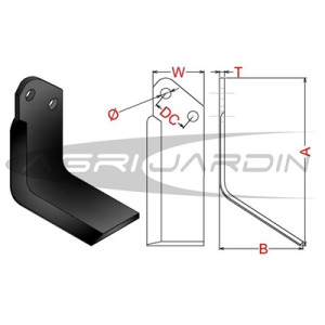 COUTEAU DE FRAISE POUR ROTAVATOR AGRIA, PASQUALI