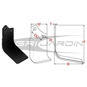 COUTEAU DE FRAISE POUR ROTAVATOR BONANZA