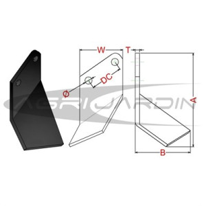 COUTEAU DE FRAISE POUR ROTAVATOR AGRATOR