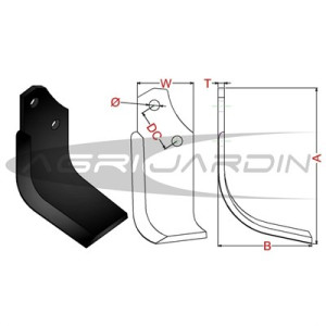 COUTEAU DE FRAISE POUR ROTAVATOR MASCHIO G