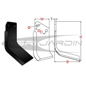 COUTEAU DE FRAISE POUR ROTOVATOR JOPER