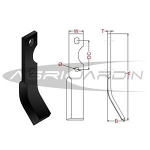 COUTEAU DE FRAISE POUR ROTAVATOR SIMON