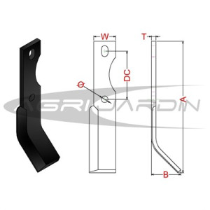 COUTEAU DE FRAISE POUR ROTAVATOR FORIGO