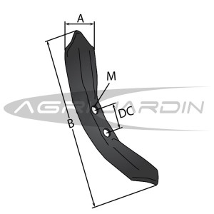 SOC REVERSIBLE CULTIVATEUR 270X60MM