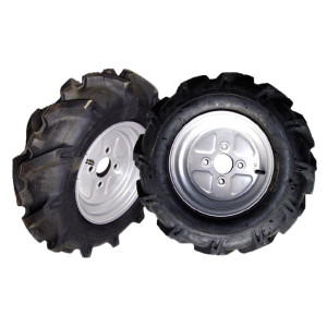 PAIR DE ROUES PNEUMATIQUES 6,5/80-12 POUR MOTOCULTEUR